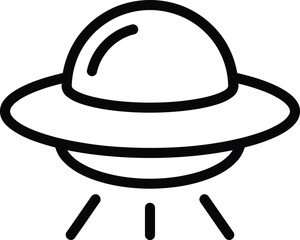 UFO flying saucer spaceship icon symbol © Saidurra12
