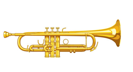 Golden Trumpet Isolated on White Background © firia