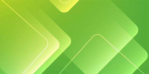 Modern abstract green background with overlapping geometric square shapes. © roihan
