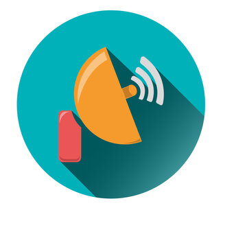 Satellite antena circle icon