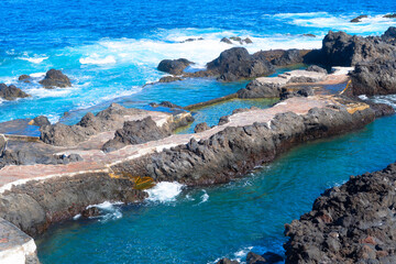 Naklejka premium view of Garachico picturesque town, Canarias islands, Spain