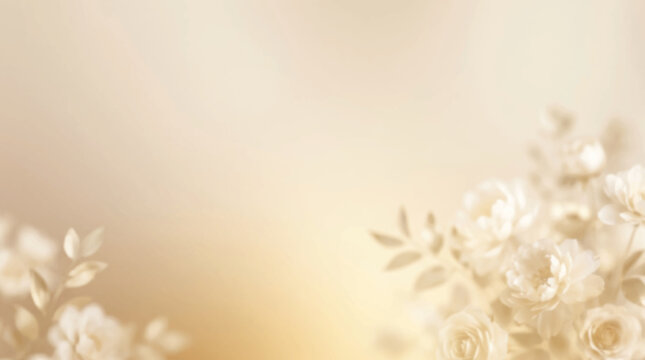 Vintage grunge floral background with golden wheat field and antique rose design on aged paper texture