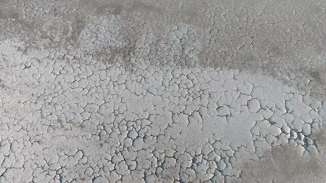 Fissures across cracked dry soil surface show severe drought and erosion patterns clearly. Close view emphasizes aridity hardened crust polygon cracks climate stress on ground.
