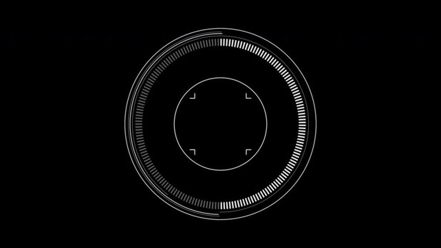 Hud ui circle technology futuristic loading indicator animation