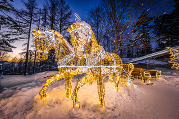 Zimowa iluminacja świetlna w Krynicy-Zdroju. © Jacek