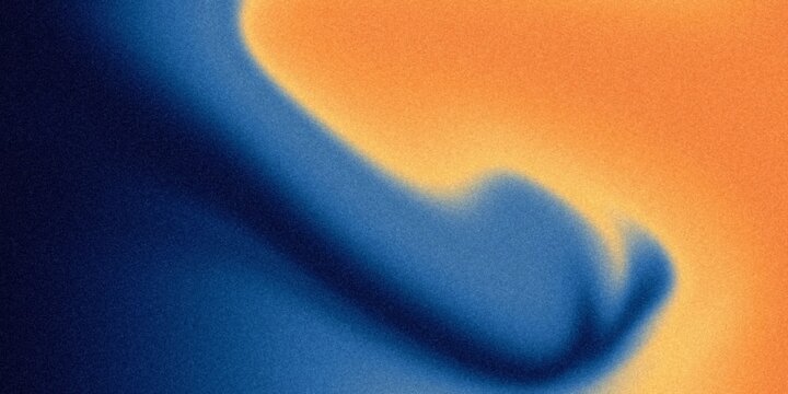 An abstract vector background features a motion wave pattern with a glowing orange flame and blue light energy, creating a textured art illustration for a loop animation wallpaper