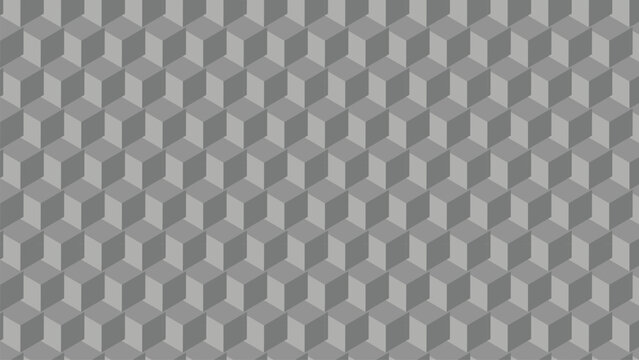 Gray 3D cubes pattern background texture
