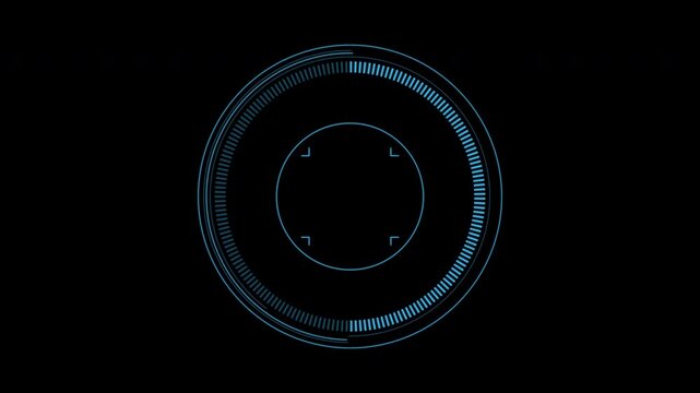 Hud digital interface futuristic target loop scanning