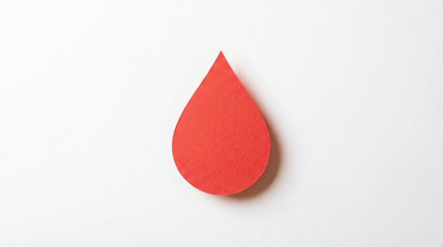 Red blood drop symbol minimal Donor Day words + concept