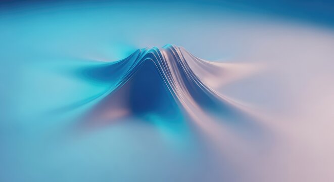 Digital rendering of a smooth, uniform surface subtly warped and pulled by an unseen abstract gravitational field, showing dimensional distortion, sphere, design, abstract