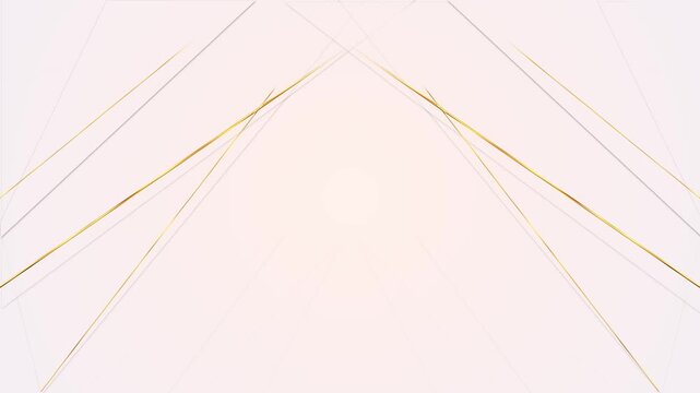 Gold geometric background layered panels, diagonal metallic lines, gentle shadows, bright empty center. luxury videos, wedding invitations, corporate slides, fashion titles, promos, refined overlays.