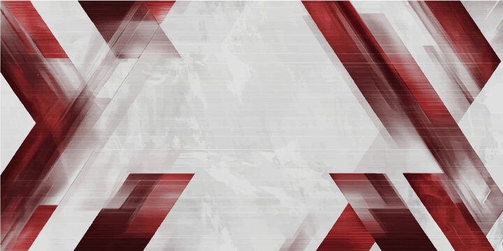Red abstract background with geometric lines featuring a vintage grunge texture on an aged stone wall pattern for art and architectural design