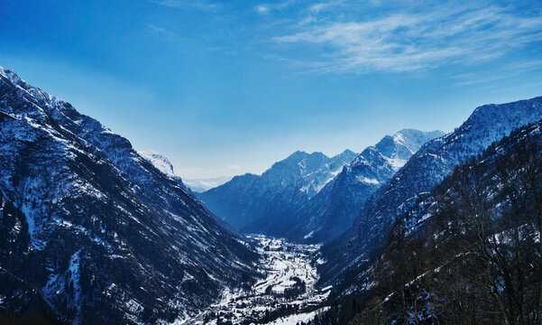 Alagna Valsesia valley of the Italian Alps beneath Monte Rosa, Italy, Europe 