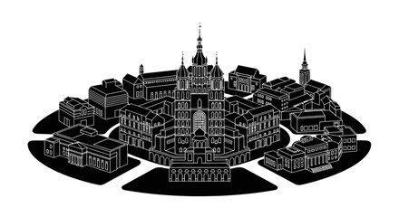 Obraz premium St. Peter's Basilica architectural silhouette ? iconic religious landmark