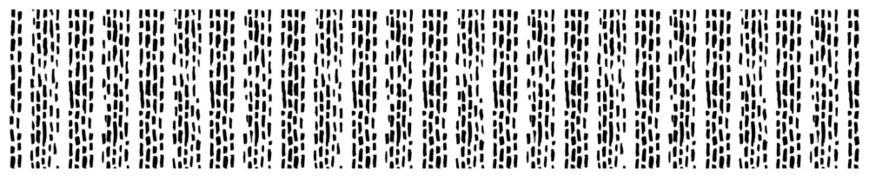 Vertical dashed line border with minimalist dot pattern in monochrome style