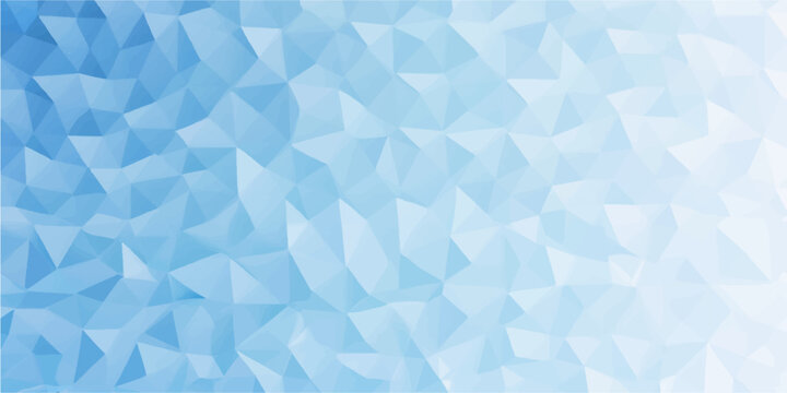 Abstract blue geometric background featuring a seamless mosaic pattern of 3d triangles and gray diamond shapes in a light vector wallpaper design