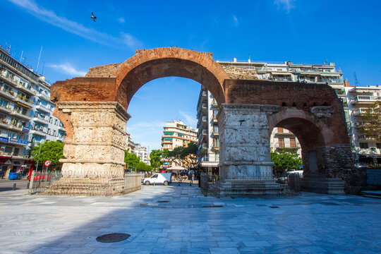 The Arch of Galerius (Kamara), a Roman monument and popular meeting point in Thessaloniki, Greece