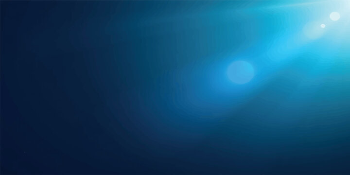 A glowing underwater world loop background features blue sea water with bright sun light beams and motion blur flares creating an artistic dark wallpaper design texture