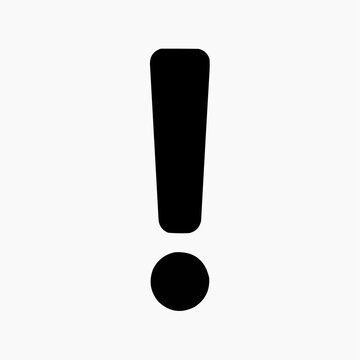 Emphasis Symbol: A stark, attention-grabbing symbol, isolated in bold black, asserts its presence as a universal signal of importance and alert.