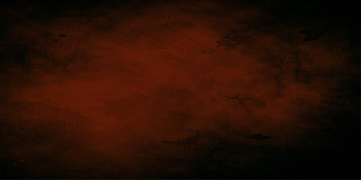 Abstract dark grunge background with orange fire flames and smoke textures over a black night sky design with space for text