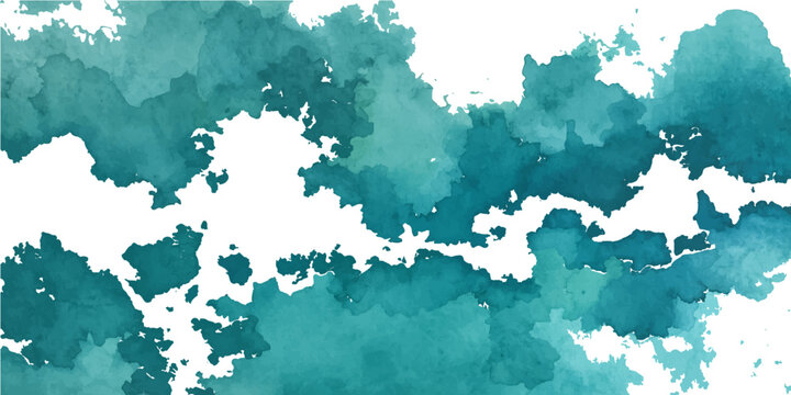 Grunge blue paint texture design of a world map vector illustration on an old dirty wall background featuring continents like Europe and Asia