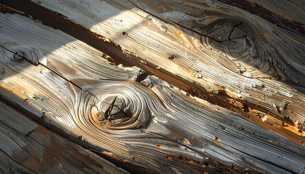 Wooden plank texture with sunlight