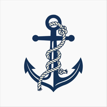 Anchor of the Sea: A stylized image of a sturdy anchor, intricately intertwined with a resilient rope, symbolizing strength and steadfastness amidst the vast expanse of the ocean.