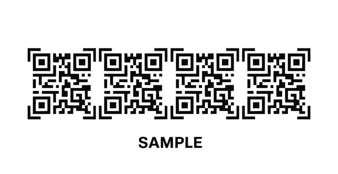 Detailed sample qr code graphic for digital scanning technology