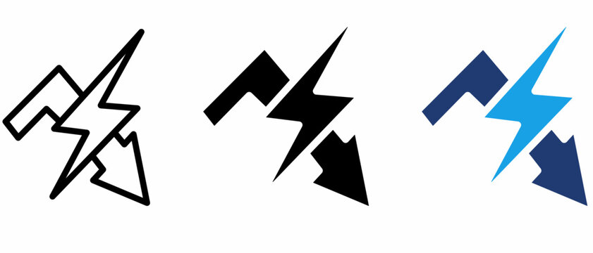 Energy Efficiency and Power Saving Concept Icons.