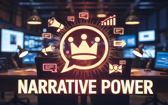 Empowering Narrative: Envision the fusion of business strategy with compelling communication. The image depicts the essence of narrative power.