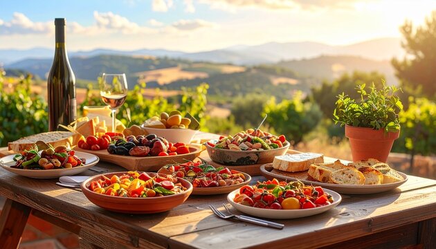 Spanischer Tapas Tisch gesellige Szene