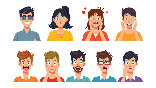 Expressions of the Human Heart: A collection of diverse individuals, each a canvas for a spectrum of emotions - from the depths of sadness to the heights of elation.