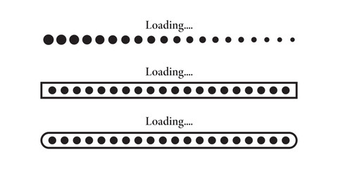 Obraz premium Set of vector loading icons. loading bar progress icon. Loading icons.