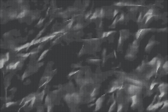Dark textured surface with wrinkled gray material on transparent background