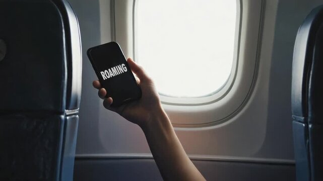 Mobile phone with roaming on the plane.
