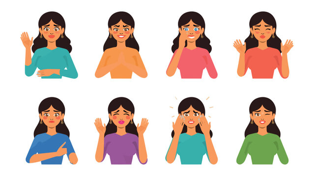 Emotional Spectrum: A captivating collage of expressions captures the nuanced world of human feelings, showcasing a spectrum of emotions ranging from joy to sorrow, confusion to anger.