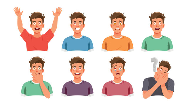 Emotional Spectrum: A collection of diverse facial expressions, vividly portraying the breadth of human emotion.