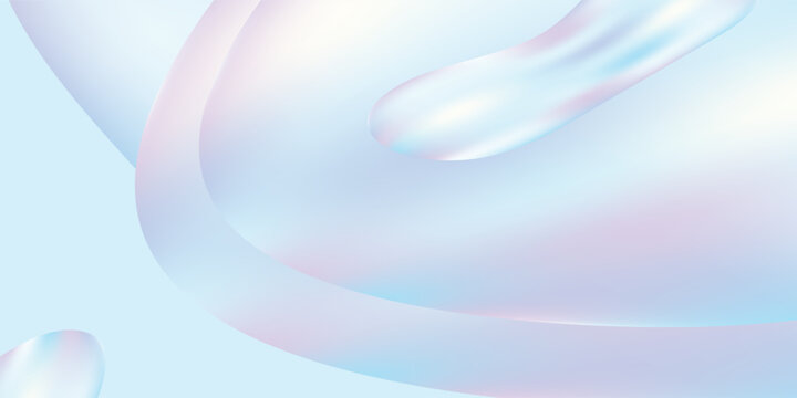 Abstract iridescent liquid swirl with luminous pastel colors for modern digital design
