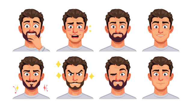Emotional Spectrum: Capturing the intricate nuances of human emotions, this captivating illustration showcases a diverse range of expressions, inviting viewers to connect with a spectrum of feelings.