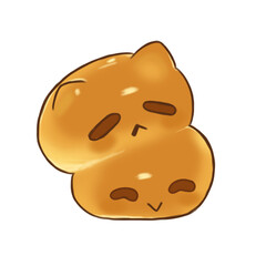 Fototapeta premium Honey Fluffy Sleepy Mochi