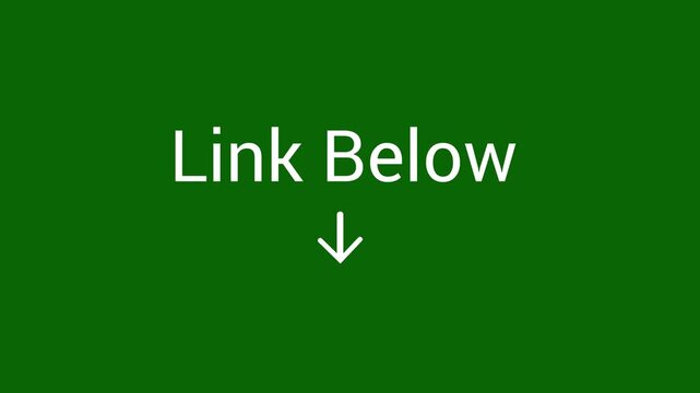 Information Directive: A simple yet clear visual cue, the words Link Below appear with an arrow pointing downward.
