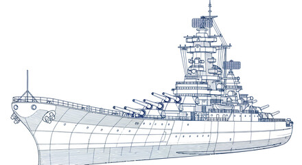 Blueprint of a Battleship © Kardus