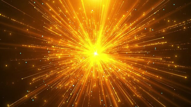 Golden light burst energy background flare, fast rays, particles, and explosive motion. Perfect for celebration , award reveals, festival intros, power effects, cinematic titles, and dynamic overlays.