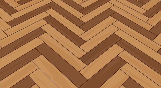 A detailed illustration of a parquet floor with alternating light and dark wood planks