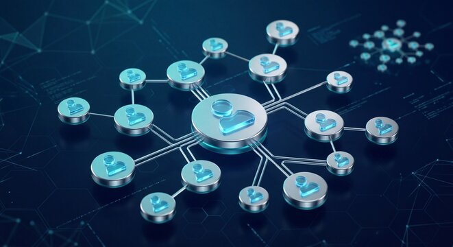 digital human resource network with centralized leader and connected users