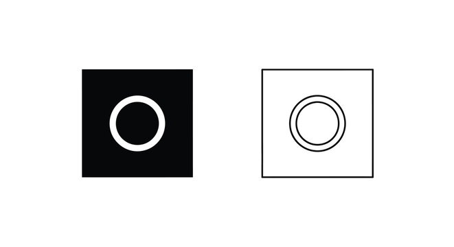 Two rectangular frames with oval centers black and white contrast