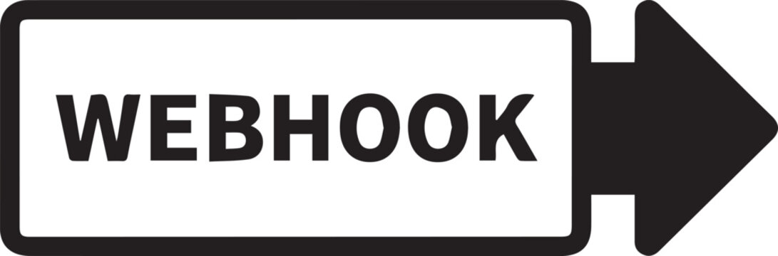 Premium Vector Webhook Trigger Notification Icon with Arrowhead Pointing Right for API Integration, Event-Driven Automation, Serverless Functions, Real-Time Data Processing, Microservices