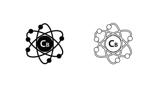 Atomic structure illustrations carbon atom models with electron orbitals