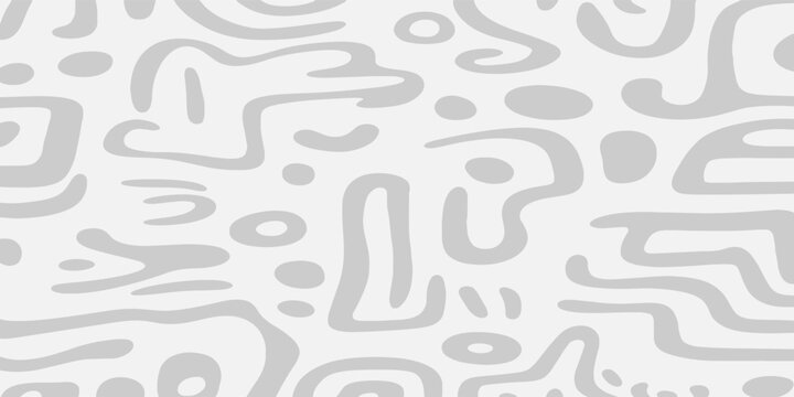 Minimalist monochrome design featuring light gray biomorphic forms in a seamless, contemporary composition.