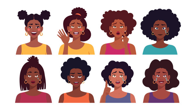 Expressing Emotions: A collection of illustrations showcases the diverse range of emotions.